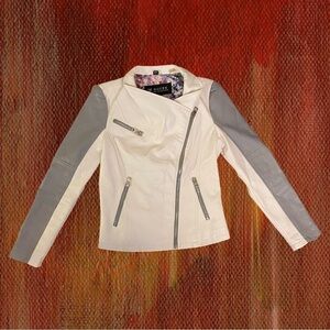 GUESS Women’s Faux Leather Moto Jacket
